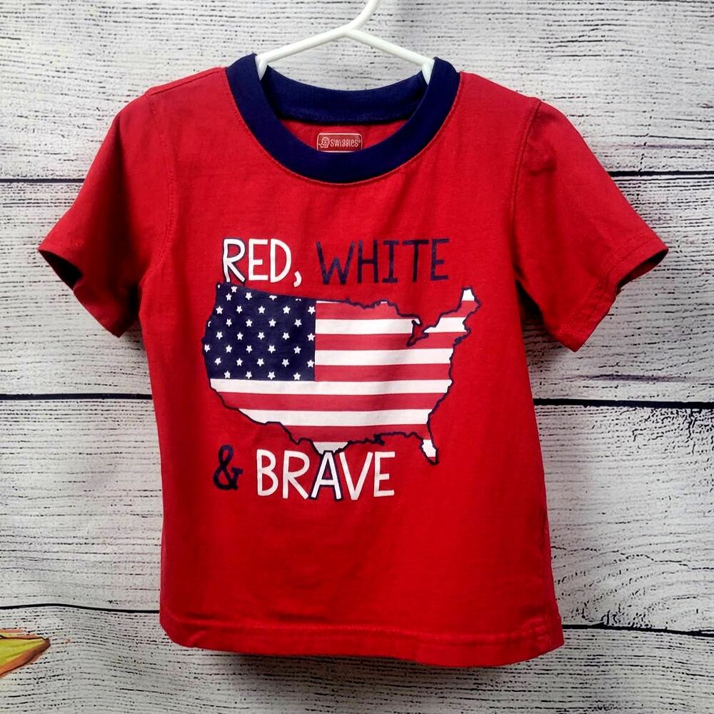 Swiggles Red, White, and Blue Tee‎ Boy's Size 3T